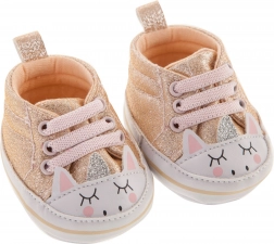 Antonio Juan 92004-10 Doll Shoes - golden sneakers with unicorn