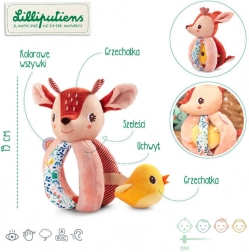 Lilliputiens - rattle - Stella the fawn and the yellow bird