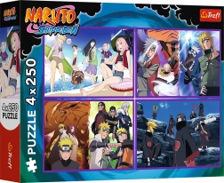 Trefl Puzzle Naruto Shippuden: Pustolovine Naruta Uzumakija 4x250 dijelova