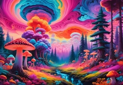 Gombás erdő kirakó 1000 darabbal