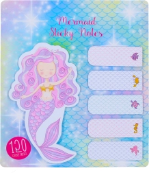 Sticky note pad with mermaid design, 120 sheets