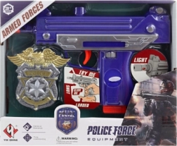 Lichtgevende en geluidmakende speelgoedpistool op batterijen