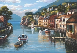 Puzzle Villaggio sull'acqua 500 pezzi