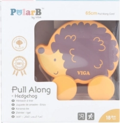 Lesena igrača za vlečenje v obliki ježa