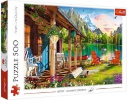 Puzzle od 500 dijelova kućica u planinama