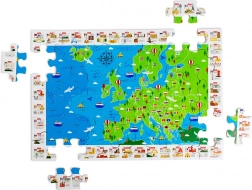 Bigjigs Toys puzzle da pavimento in legno mappa dell'Europa – 48 pezzi