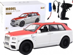 Auto RC 1:20 bianco‑rosso con telecomando