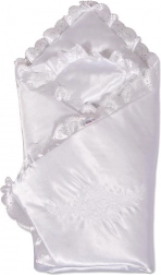Satin swaddle with lace New Baby