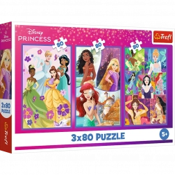 Puzzle 3x80 Disney Princess Friends Trefl