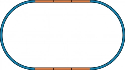 Piko podloga za set tračnica A – osnovni oval H0