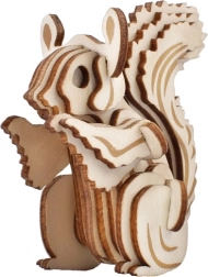 Woodcraft lesene 3D sestavljanke – veverica