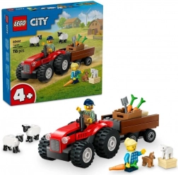 LEGO City Red Tractor with Trailer and Sheep