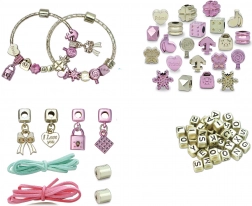 Kreativset zur Herstellung von Armbändern – Rosegold-Schmuck für Kinder