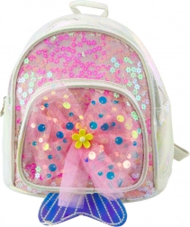 Zainetto per bambini con fiocco di tulle bianco