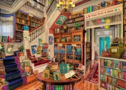 Ravensburger puzzle The Fantasy Bookshop 1000 dílků