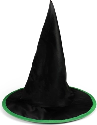 Cappello da strega per bambini Halloween nero-verde