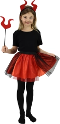 Children's Devil Costume with Tutu Skirt and Accessories