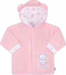 Cappottino invernale per neonati con orecchiette New Baby Nice Bear rosa