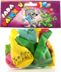 Nyomtattott lufik – színes mix, 9 db