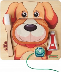 Masterkidz Wooden Montessori Tooth-Brushing Board – Puppy