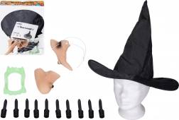 set de costume de sorcière avec chapeau et accessoires