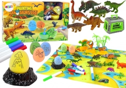 Creative set dinosaur eggs for painting with transporter