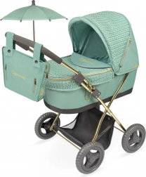 Összecsukható babakocsi babáknak napernyővel és táskával Capriccio 60 cm