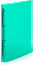 Raccoglitore verde A4 con meccanismo a 4 anelli