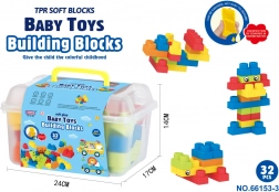 Set of Soft Building Blocks 32 pcs with Carry Case
