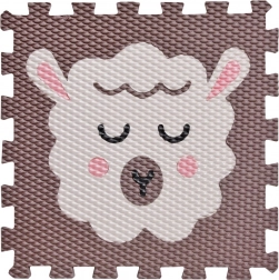 Pene puzzle Jagnje – temno rjava igralna podloga