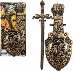 Spada di plastica per bambini con scudo 48 cm