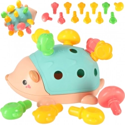 Riccio sensoriale Montessori con pioli rimovibili – blu