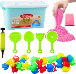 Ensemble de sable magique rose 3kg avec accessoires