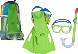 Set da immersione Bestway con maschera, boccaglio e pinne – Verde