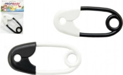 Black-and-White Safety Pin Rattle 12 cm