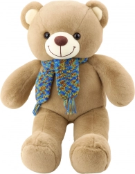 Plush Teddy Bear with Colorful Scarf Brown 55 cm