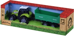 Traktor z zvoki in lučjo z zeleno prikolico