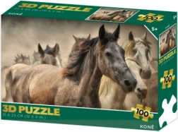 3D-puzzel – paarden, 100 stukjes