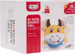 Mucca saltellante interattiva con luci e suoni