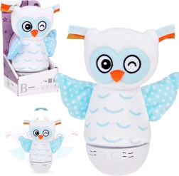 Plišana sova – noćna lampica s mijenjanjem boja i glazbenom kutijicom za djecu