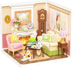 Miniature House Five O’Clock Tea – DIY 3D Wooden Kit with LED