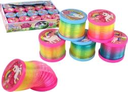 Szivárvány rugó LED effekttel – unikornis motívummal