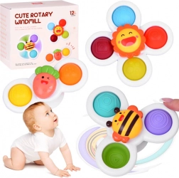 Senzoe Fidget Spinner con ventosa 3 pz