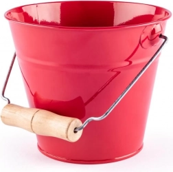 Woody garden bucket red metal