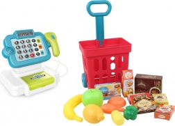 Cash Register with Shopping Cart with Light and Sound Effects