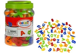 Mágneses betűk és számok dobozban 78 elem