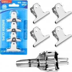 50 mm-es fém irodai klipszek készlet - 4 db