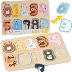 Classic Wooden Puzzle Numbers Montessori 11 pcs