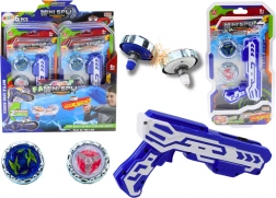Disc Launcher with Two Metal Light-Up Discs, Blue