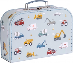 A Little Lovely Company sada dvoch kartónových kufríkov pre deti s motívom lesných zvieratiek – Vozidlá